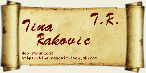 Tina Raković vizit kartica
